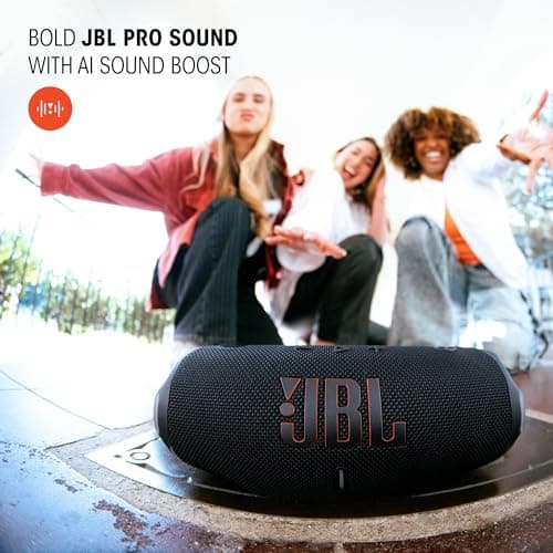 JBL Charge 6, Portable Wireless Bluetooth Speaker, 28 Hours Battery Life, IP68 Waterproof, Dust and Shock Resistant, JBL Pro Sound with AI Sound Boost, Auracast Multi-Speaker Connection, Blue - Image 4