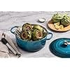 Le Creuset Signature Enameled Cast Iron Round Casserole, 5.5 qt, Dark Teal - Image 6