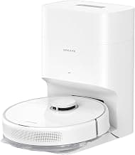 dreame D10 Plus Gen 2 Robot Aspirateur Laveur avec Vidange Automatique Poussière, Stocke jusqu'à 90 Jours de Poussière, Navigation LiDAR, Aspiration 6000Pa Tapis et Poils d'animaux, Batterie 285 Min