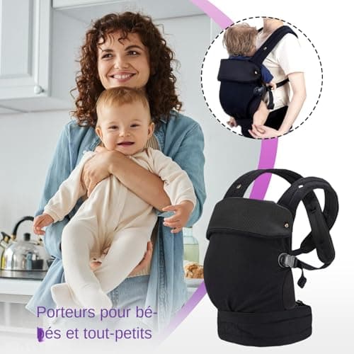 Porte-Enfant,Équipement Léger Ajustable Et Ergonomique Pour Sorties,Porte-Enfant Face | Pour Papa Maman Randonnée Voyage Avion Activités Quotidiennes Parentalité Portage - Image 3