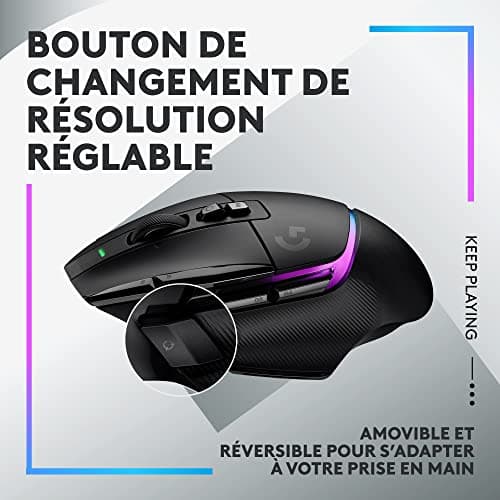 Logitech G G502 X PLUS LIGHTSPEED Wireless RGB Gaming Mouse - Optical Mouse Hybrid Buttons LIGHTFORCE, LIGHTSYNC RGB, Hero 25K Gaming Sensor, Compatible with PC - MacOS/Windows - Black - Image 7