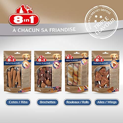 8in1 Triple Flavour Rolls - Adult Dog Chew Rolls - More Meat, More Chew Time - Limits Tartar - Non-GMO, Artificial Preservative - Image 7