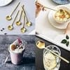 12 Pieces Gold Coffee Spoons, Golden Stainless Steel Small Teaspoons, Classic Gold Cutlery Spoon, Polished Small Dessert Spoon for Nespresso, Coffee, Ice Cream, 5.1 inch - Image 6