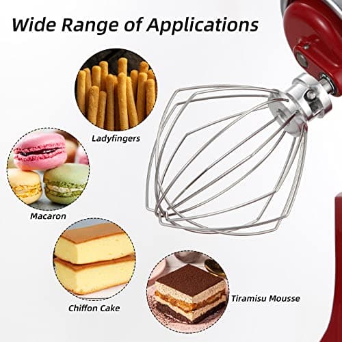 Gdrtwwh Metal Whisk for KitchenAid Tilt Head Blender, Egg Cream Stirrer, Stainless Steel Mayonnaise Whisk (Replaces K45WW) - Image 3