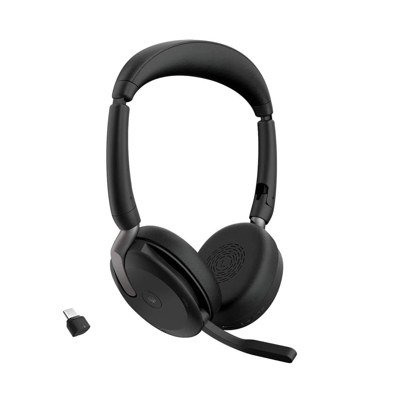 Jabra Evolve2 65 Flex, Casque Bluetooth sans Fil, avec Technologie à réduction de Bruit ClearVoice et ANC Hybride, Design Léger, Adaptateur USB-C, 20h Autonomie, Certifié MS Teams, Noir - Image 10