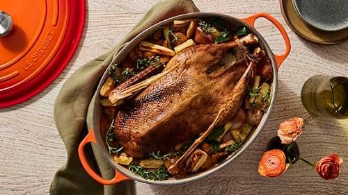 Le Creuset Signature Enamelled Cast Iron Casserole Dish with Lid, 40 cm, Oval, 13.9 L, Volcanic, 21178400902430 - Image 8