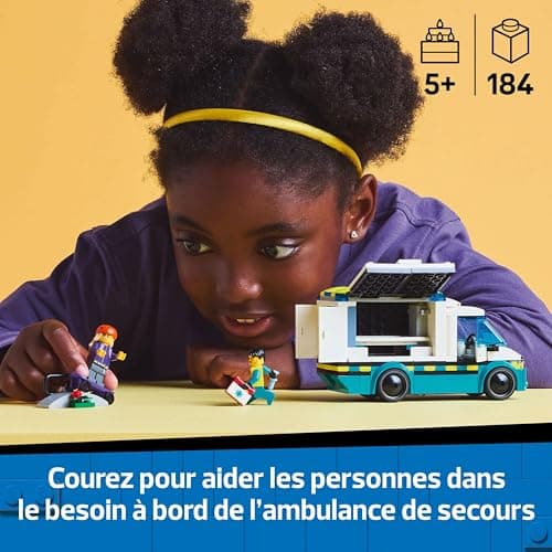 LEGO City Emergency Ambulance Construction Game with 2 Minifigures of Skater and Paramedic - Interactive Toy for Boys and Girls from 5 Years Old - Gift Idea for Young Children 60451 - Image 3