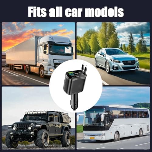 5 in 1 Retractable Car Charger, Quick Charge, Universal Quick Charge for Mobile Phones, Travel Camping Car Accessories - Image 8