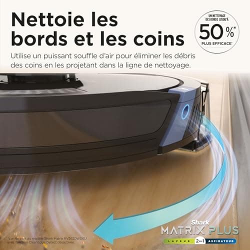 Shark Matrix Plus 2-in-1 Robot Stick Vacuum Cleaner with LiDAR Mapping, Carpet Matrix, Hard & Hair Floors, Self-Charging, Anti-Allergen, WiFi/App, Black, RV2620WDEU - Image 7