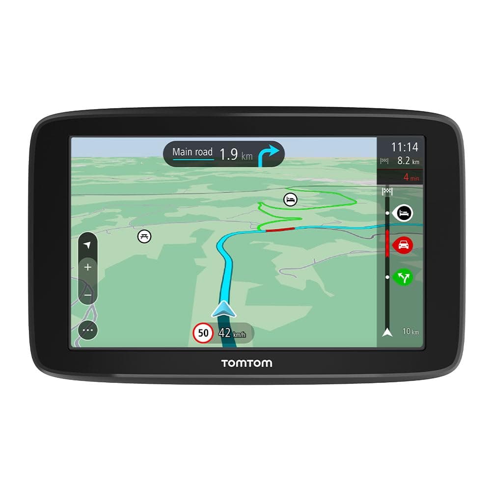 TomTom TomTom GO Classic 5 Inch Car GPS Traffic Info Warning Test Hazard Areas EU Maps Update Via WiFi Built-in Reversible Attachment Black