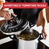 SEB Clipso+ CHEF 6L, Pressure cooker, 4-6 persons, Induction, 4 cooking programs, Quick cooking, One-handed opening and closing of the lid, P4550700 - Image 6