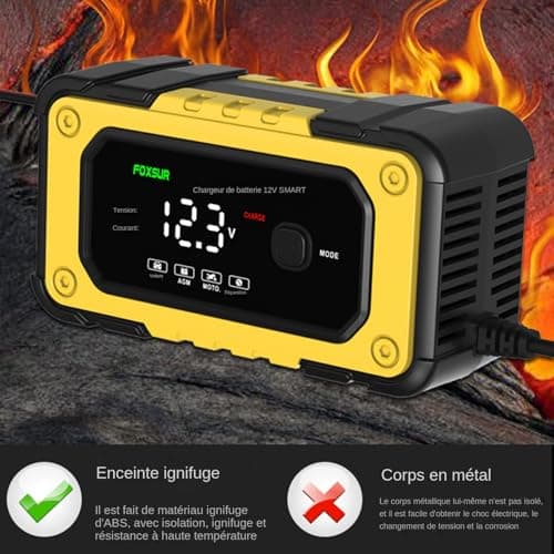 Car Battery Starter, Portable Battery Booster with LCD - Powerful 12V Equipment for Automobiles, Trucks and Road Emergency - Image 7