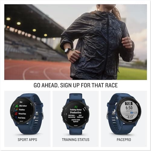Garmin Forerunner 255 - Running Multisport GPS Smart Watch - Gray - 46mm Case - Image 5