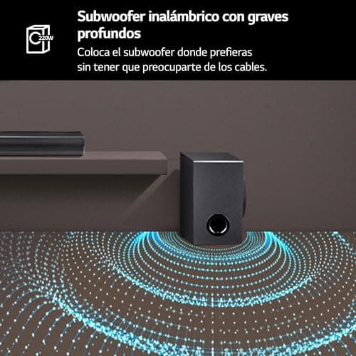 LG SQC4R Barre de Son Intelligente, 220 W, 2.1 canaux, Son Surround Dolby Digital avec Basses puissantes, Large connectivité, HDMI, Bluetooth, USB, entrée Optique et Application Android/iOS, Noir - Image 5