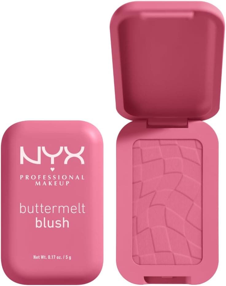 NYX PROFESSIONAL MAKEUP - Powder blush, enriched with mango butter, almond butter & shea butter - Melting texture - Vegan formula - Buttermelt Blush, Shade : For the Butta - Image 1
