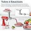 Meat Grinder for KitchenAid Stand Mixer - Food Chopper with 4 Grinding Plates, 2 Sausage Stuffing Tubes, 2 Grinding Blades - Meat Mincing Accessory by MMOBIEL - Image 5
