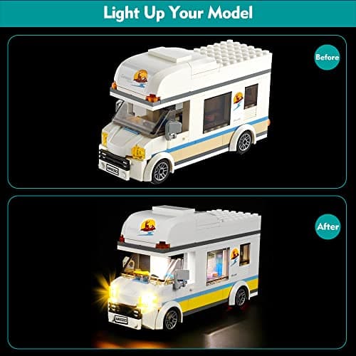 LED Light Kit for Lego Holiday Camper Van 60283, Decorative Kit for Lego City, Powerful Vehicles, Motorhomes, Creative Toys - Image 4