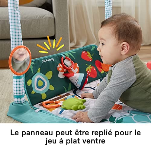 Fisher-Price Mon Tapis Cabane 3 in 1, Evolutionary Play Mat Transformable into a Hut Tunnel with Musical and Luminous Toy, Awakening Toy, From 1 Year Old, HJK45 - Image 6