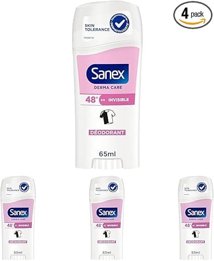 SANEX - Derma Care Invisible 48h Déodorant Stick 65ml –fraîcheur longue durée contre la transpiration et les mauvaises odeurs – respecte la peau– ne contient pas d’alcool* – protège contre les taches - Image 10