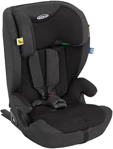 Graco Energi i-Size R129, ISOFIX 2-in-1 Harness Booster with Top Attachment, 76 to 150 cm (15 Months to Approximately 12 Years), Road Facing, Black, Midnight