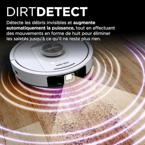 Shark PowerDetect Robot Vacuum Cleaner with 60 Day Self-Emptying Base - Carpet, Hard Floors & Pet Hair - 3D LiDAR Navigation - Wi-Fi/App - Odour Free Cartridge, 2 Brushes Included - White - Image 4