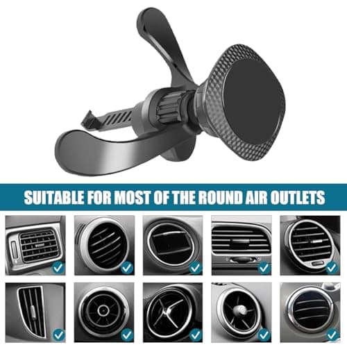 Mobile Phone Holder for Round Ventilation - Gravity Car Mount with Air Vent Grille - Image 5