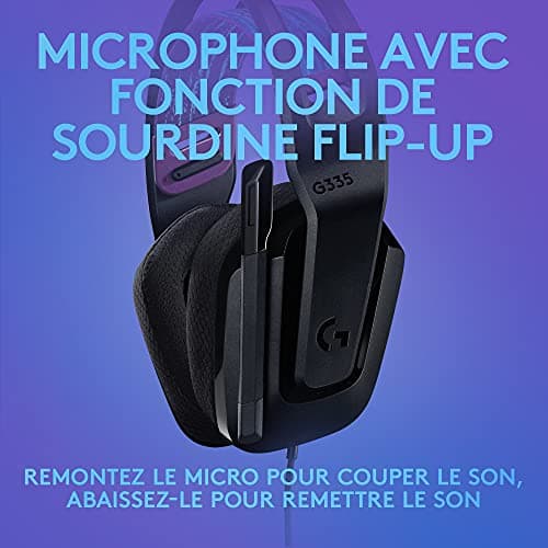 Logitech G G335 Wired Gaming Headset with Microphone, 3.5 mm Audio Jack, Memory Foam Earphones, Lightweight, Compatible with PC, PlayStation, Xbox, Nintendo Switch & Switch 2 – Black - Image 7