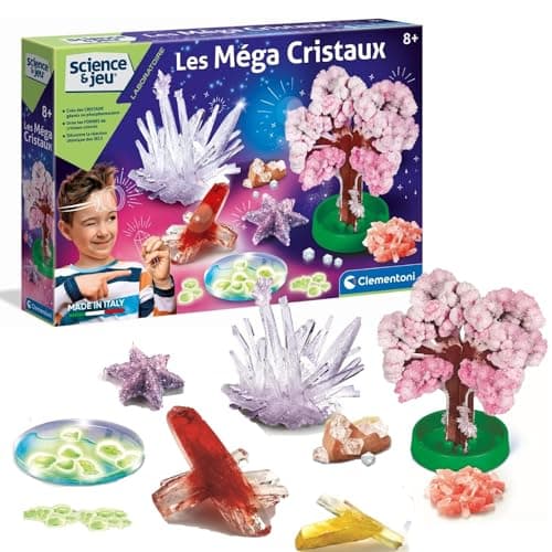 Clementoni | Science & Game – Mega Crystals for Kids 8+ | Colorful and Phosphorescent Crystallization Kit with 3D Tree, Molds and Chemicals | Chemistry and Minerals Educational Game - Image 2
