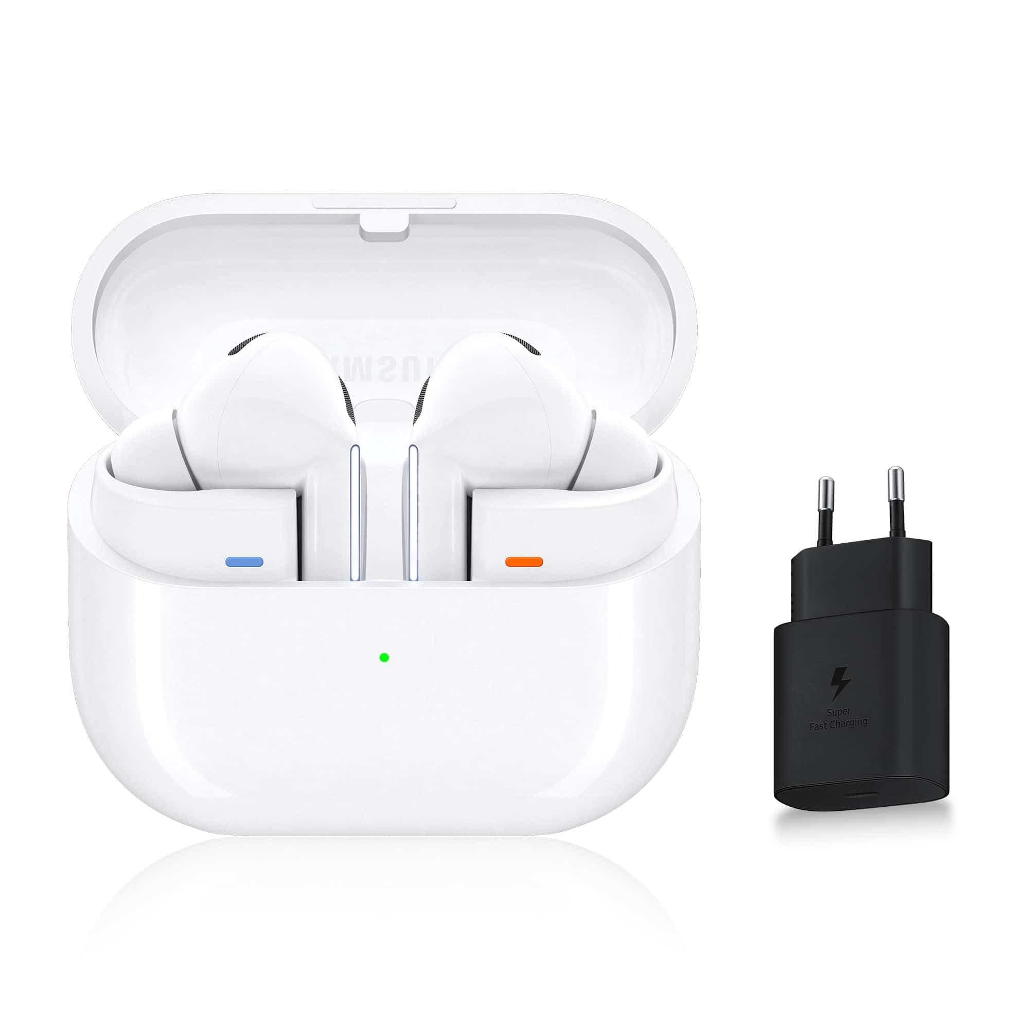 Samsung Galaxy Buds3 Pro, Wireless Earbuds, Active Noise Cancelling, Bluetooth, White, Audio 360, Galaxy AI, AC Charger Included, (FR Version) [Amazon Exclusive] - Image 1