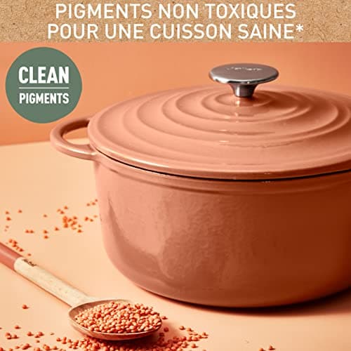 Tefal Lov E2600605 Oval Casserole Dish 34 x 26 cm Cast Steel, Full Induction + Oven, Enamelled Interior Coating, Robust and Eco-Design, Healthy Cooking, Recipe Ebook Included, Terracotta - Image 7