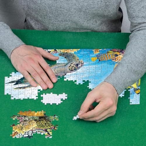 Clementoni | Felt Puzzle Mat 105 × 78 cm for 500 to 2000 Pieces | Rigid Tube Included | Winding System and Easy Storage | Non-slip Accessory for Puzzle Enthusiasts - Image 6