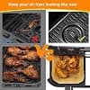 Baking Paper for Ninja Air Fryer, 100 Pieces Thickened 20 x 14 cm Rectangular Baking Paper Fryer Oil-Free Compatible with Ninja AF300EU AF400EU SL400EU and Other Dual/Double Airfryer - Image 4