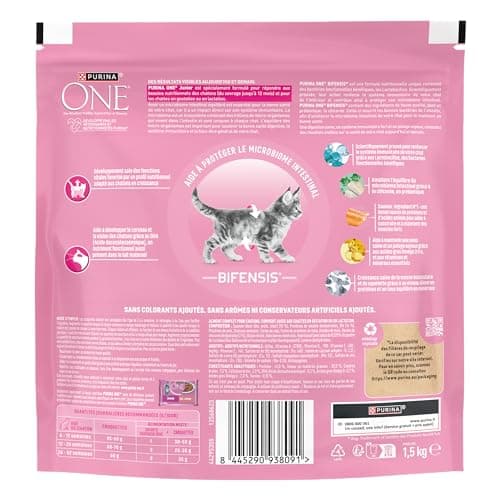 PURINA ONE | Benefits | Kitten up to 12 Months and Gestation Cats | Kibble | Aid for the healthy development of the vital functions of the cat| Salmon | Bag| 1.5 kg - Image 5