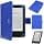 Navy Kindle PU Leather Case / Cover With Magnetic Clasp for Amazon Kindle / 6 inch / 2011 generation / Book Style **WITH FREE SCREEN GUARD INCLUDED**- Hi-TEC ESSENTIALS - Image 3