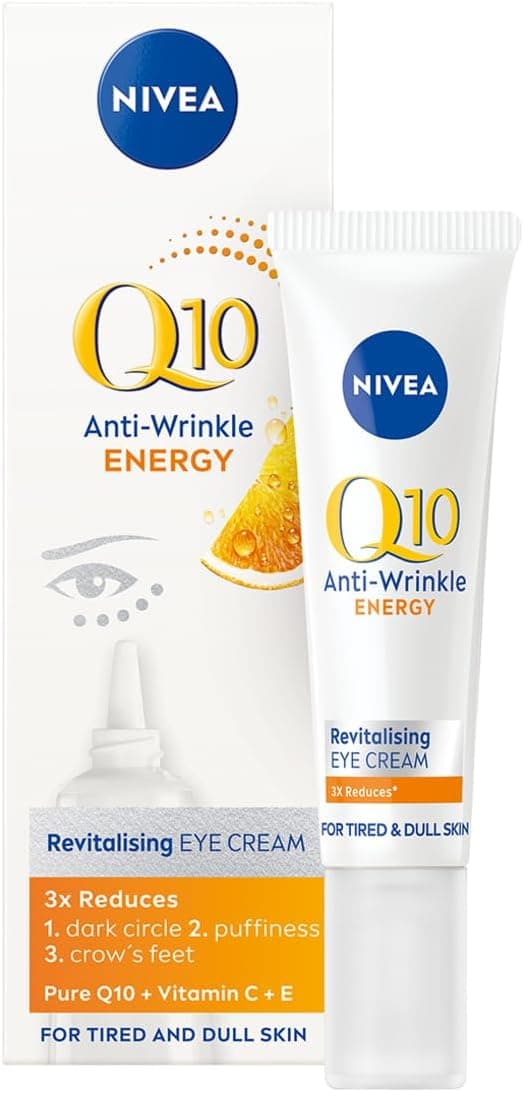 NIVEA Q10 Crème contour des yeux revitalisante à absorption rapide à la vitamine C pour réduire l'apparence des cernes 15 ml - Image 1