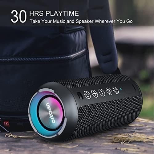 Ortizan Bluetooth 5.3 Portable Wireless Speaker with Powerful Bass, IPX7 Waterproof, 360 Degree Subwoofer, 30 Hrs Battery Life, Dual Stereo Pairing, LED Light - Image 6