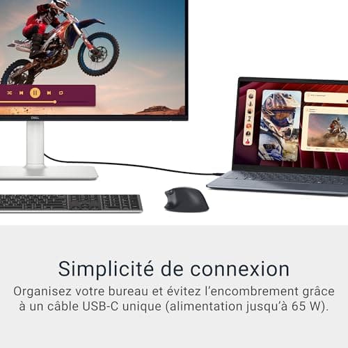 Dell 27 Plus USB-C Monitor PC - S2725QC, 4K UHD (3840x2160), 120Hz, IPS, 4ms, AMD FreeSync Premium, 99% sRGB, Height Adjustment, Built-in Speakers, 2 USB-C, 2 HDMI, 2 USB, 3 Year Warranty - Image 4