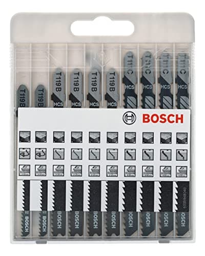 Bosch Professional 10pcs Jigsaw Blades Kit (for Wood, T-Shaft, Jig Saw Accessories) - Image 3