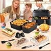 Silicone Air Fryer Accessories Mould for Philips Series 3000/5000 Dual Basket 3L/6L, 18 Pcs with Silicone Mould for Air Fryer, Rack Racks, Cake Mould, Bread Pan, etc - Image 3
