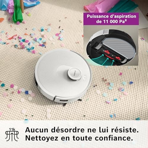 Bosch Spotless + BCRD1W Robot Vacuum Cleaner, 11000 Pa, Static Mop, Service Station, Smart Infrared Vision Navigation, Home Connect App, White - Image 6