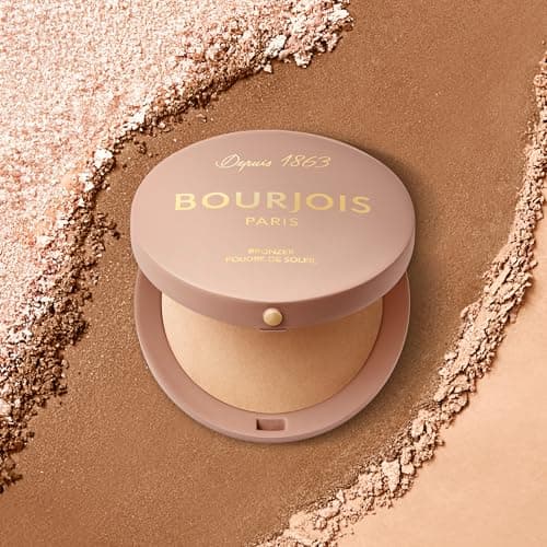 Bourjois Maxi Boîte Ronde Poudre de Soleil, 001 Clair, Fini mat doux, Formule Vegan, Poudre bronzante facile à estomper, Pour un effet sunkissed et un contour précis, Tenue longue durée. - Image 5