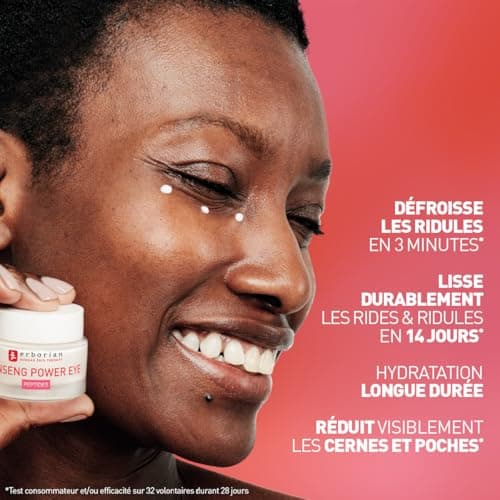 Erborian - Ginseng Power Eye - Crème Contour des Yeux Lissante Anti-Âge - Lutte contre les Rides et les Ridules - Soin du Visage - Cosmétique Coréen - 15 ml - Image 5