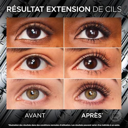L'Oréal Paris - Volume & Length Mascara - Suitable for Sensitive Eyes - Lengthening Formula - Sculpting Brush - Telescopic Extensionist - 10 ml - Image 6