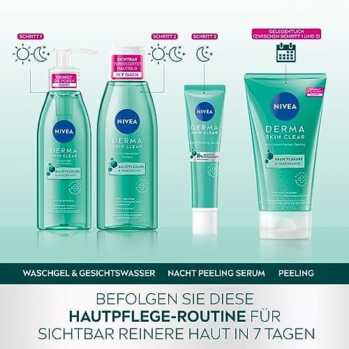 NIVEA Derma Skin Clear Tonique Hydratant pour Visage (200 ml) - Améliore Évidemment le Teint avec Acide Salicylique et Niacinamide - Image 8