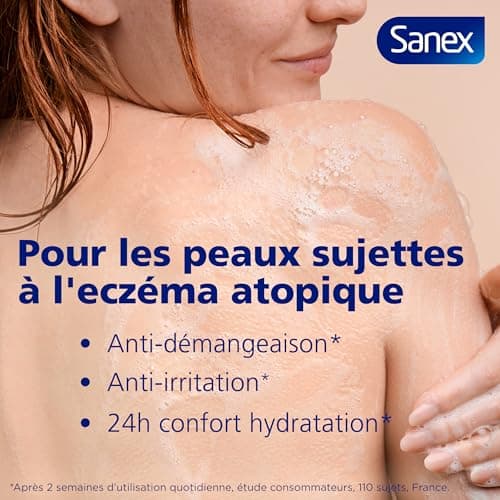SANEX-Derma Thérapie-Huile de douche anti-démangeaisons et anti-irritations pour les peaux sujettes à l’eczéma atopique-moins d' irritations après 3 jours d'utilisation-complexe d’acides aminés-425 ML - Image 6