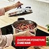 Seb Clipsominut' Perfect Pressure Cooker 7.5 L, Induction Pressure Cooker, Easy to Use, Timer, Book 100 Recipes Included, Made in France, Purple P4624800 - Image 6