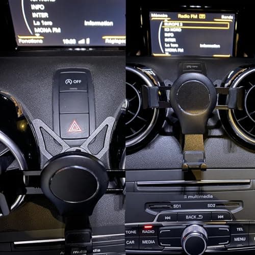 Car Mobile Phone Holder for Audi A1 8X 2010-2018, Car Phone Holder Gravity Auto Hatchback Lock Stable Without Jitter Hatchback Ventilation Slots Aluminium Alloy Black - Image 7