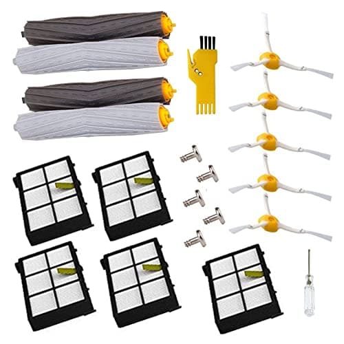 Replacement Parts for iRobot Roomba 980 960 900 880 870 860 800 Robotic Vacuum Cleaner (5pcs Side Brushes 5pcs Screws 5pcs Filters 2 Set Tangle Free Debris Extractor) - Image 3
