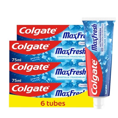 COLGATE - Max Fresh - Fresh Crystals Toothpaste Fresh Mint - Freshness 10x Longer - Pack of 6 x 75ml Tubes - Image 3