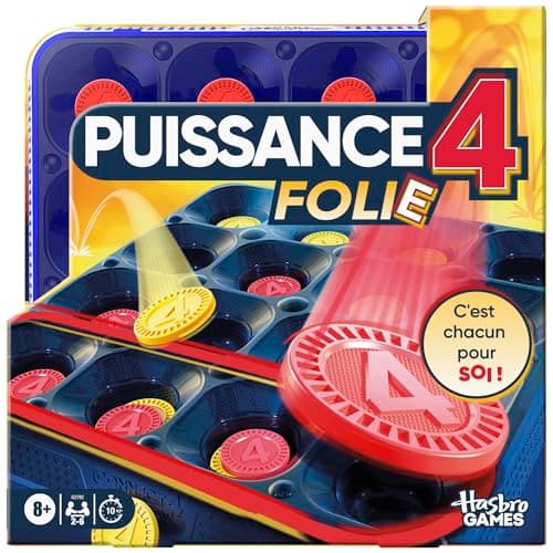 Puissance 4 Folie, Jeu de Plateau - Version Française Rapide pour Enfants et Familles, Jeu de Société Hasbro avec Pions à Faire Rebondir, Jeux de société, Dès 8 Ans - Image 3